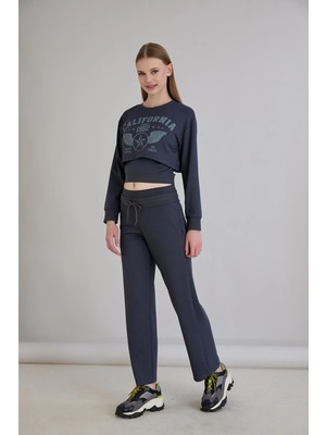 Sortie Collection California Baskılı Modal Eşofman Takımı Antrasit