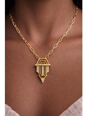 Stainless Steel Kararmaz Çelik Seranay Ataç Zincirli Leyla Kolye