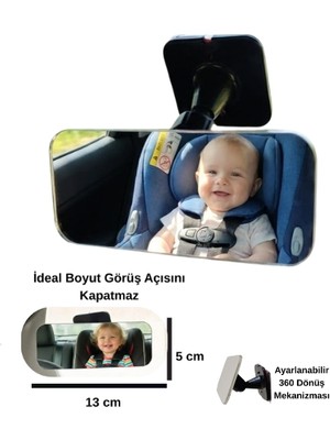 Egg Baby Bebek Dikiz Aynası Çocuk Izleme Dikiz Aynası Araç Içi Bebek ve Çocuk Kontrol Aynası Ayarlanabilir
