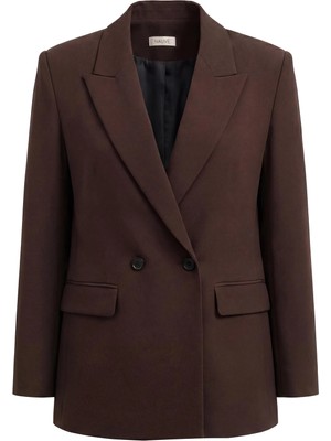 Nauve Kruvaze Oversize Vatkalı Blazer Ceket