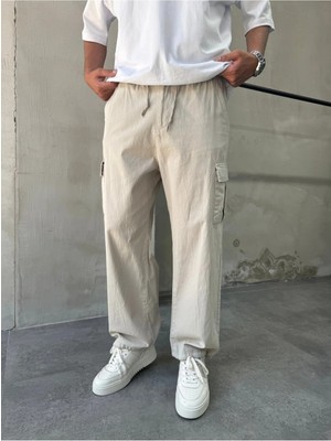 Difransel Jeans Erkek Rahat Kalıp Kargo Baggy Pantolon