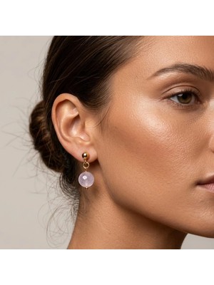 THEIA GemWorks Quara - Pembe Kuvars Küpe