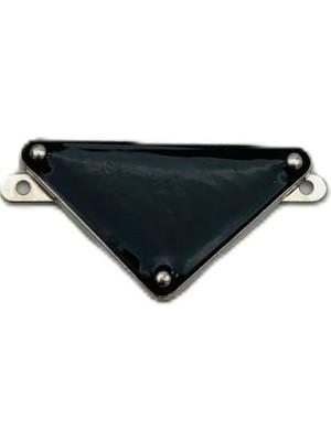 Angel Çanta Aksesuar 3.5x2 cm Üçgen Metal Plaka Etiket Süs Gümüş Metalli