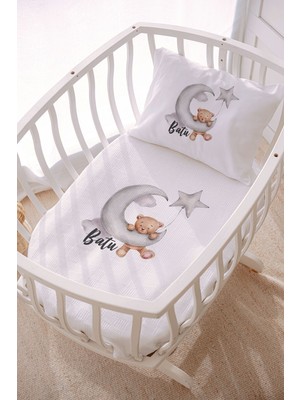 Özgürce Sevimli 70X120 Park Yatak ve Anne Yanı Pike Seti, Ayıcık Desenli