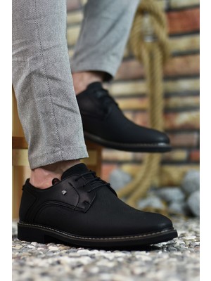 Riccon Siyah Casual Erkek Ayakkabı Düz Tabanlı Ortapedik İç Taban 40 Numara 0012146