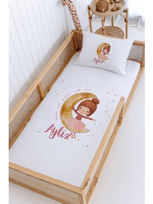 Özgürce Yumuşak Pamuk Montessori Yatak Pike Seti 100X200, Isme Özel, Rahat ve Şık