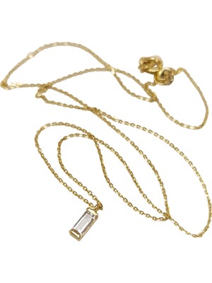 Genel Baget Tektaş Kolye 14 Ayar Altın Hd Videolu