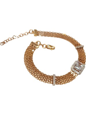 Genel Zümrüt Kesim Tek Taş Bismark Bileklik Künye 14 Ayar Altın Hd Videolu