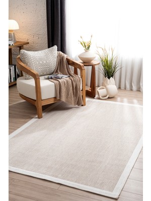 Koza Halı Fresco Soft Vizon Ekru Yıkanabilir Halı A3936A