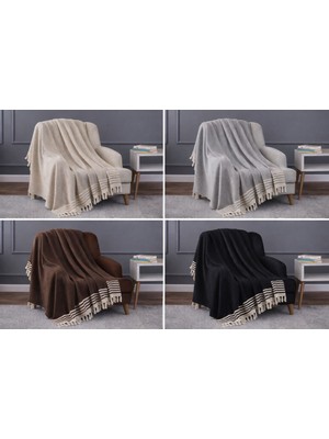 Assa Home Asaf Home Koltuk Örtüsü Püsküllü Bağlı Çift Kat 180 × 210 Cmkoltuk Örtüsü J