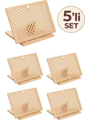 İhvan Online 5’li Katlanabilir Plastik Rahle Seti – Portatif Masaüstü Kitap Tutucu Okuma Standı