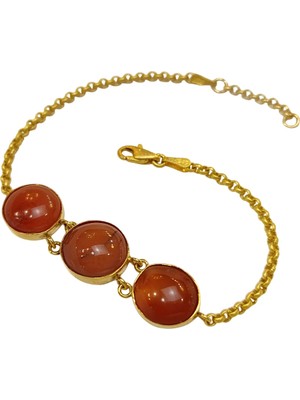 Genel Gerçek Akik Taşlı Bileklik Künye 14 Ayar Altın Hd Videolu