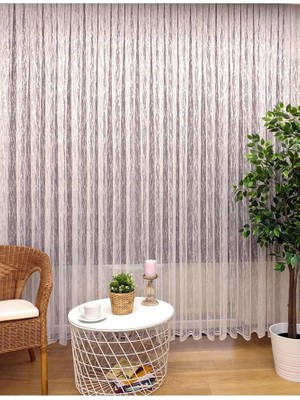 Leaf Shop Depo Home Taç Ekstraforlu Tül Perde Tek Kanat Spdsnczgekstrfr, Ekru, 230 x 260