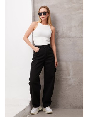 Kadın Bol Paça Kot Pantolon