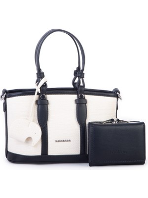 Nas Bag Premium 2 Li Mini Set El ve Çapraz Çanta ile Cüzdan Takım Siyah