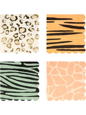 Meri Meri - Safari Napkins - Safari Peçete - L - 16'lı