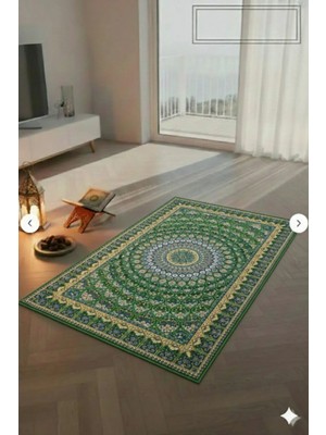 Seccade Yumuşak Yüzey Kaymaz Taban Modern Şık Iran Tasarımı Zümrüt |scd