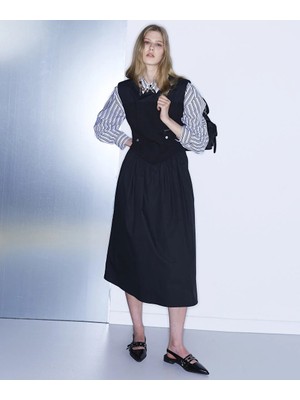 Twist KORSE EFEKTLİ KUMAŞ MIX ELBİSE TS1260002192001