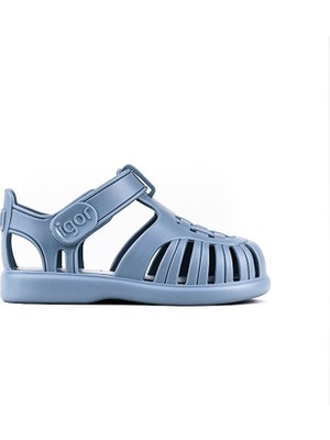 Igor Kız Çocuk Sandalet Mavi PVC Malzemeden Cırt Cırtlı Tasarım 28 Numara Yaz Sezonu
