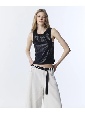 Twist PAYETLİ DAR KESİM BLUZ TS1260006068001