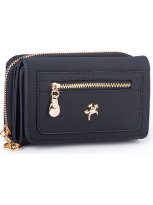  Nas Bag Kadın  Orta Boy Kağıt Demir Para ve Kartlıklı Fonksiyonel Cüzdan Siyah Karaca