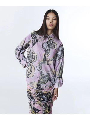 Twist KIRIŞIK EFEKTLİ DESENLİ GÖMLEK TS1260025129033