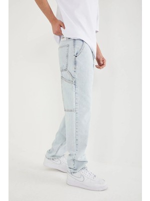 Difransel Jeans Erkek Cep Detaylı Baggy Pantolon Jean