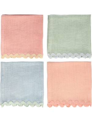 Meri Meri - Pastel Cloth Napkins - Pastel Renk Kumaş Peçeteler - 4'lü