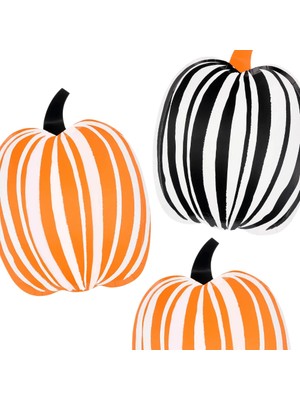 Meri Meri - Çizgili Balkabağı Tabaklar -8 Adet