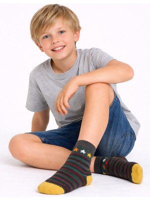 Gigi Giyim Farklı Baskılı Erkek Çocuk Soket Çorap