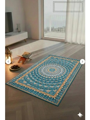 Seccade Yumuşak Yüzey Kaymaz Taban Modern Şık Iran Tasarımı Mavi |scd