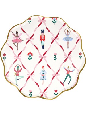 Meri Meri - Nutcracker Tabaklar - L - 8 Adet