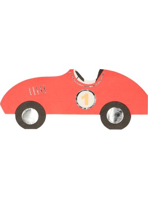Meri Meri - Race Car Napkins - Yarış Arabası Peçete - 16'lı