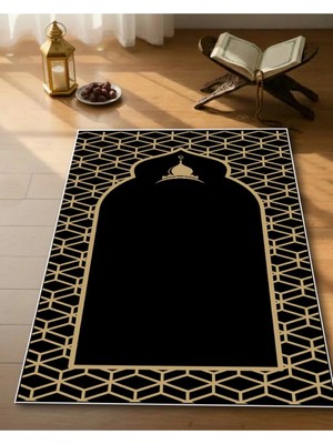 Seccade Yumuşak Yüzey Kaymaz Taban Modern Şık Cami Desenli |scd