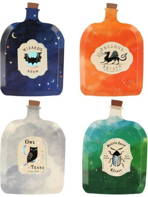 Meri Meri - Making Magic Potion Bottle Plates - Make Magic Sihirli Şişe Tabaklar (8'li)