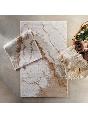 Schafer Home Retro 2 Li Pamuk Floş Banyo Paspası-Gold