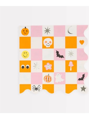 Meri Meri - Groovy Halloween Icon Large Napkins - Cadılar Bayramı Karakterli Peçeteler (L) (16'lı)