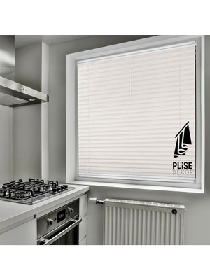 Leaf Shop Dekor Beyaz Plise Perde (Vidalı) (50G x 200Y Cm)