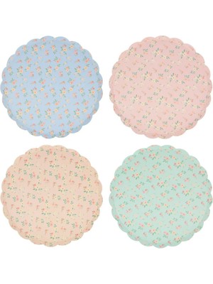 Meri Meri - Vintage Ditsy Tabaklar - M - 8 Adet