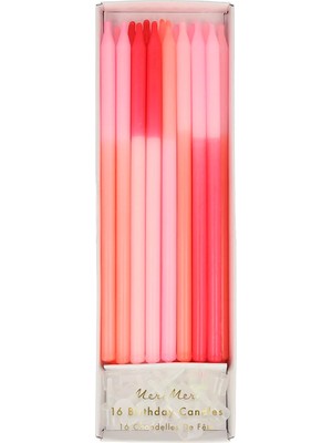 Meri Meri - Pink Colour Block Candles - Pembe Blok Mumlar