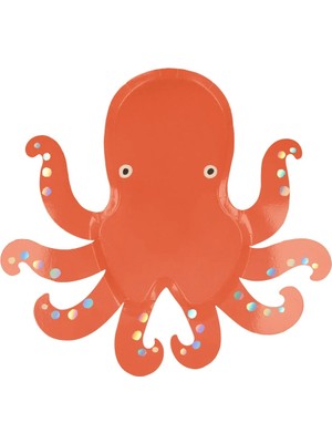 Meri Meri - Octopus Plates - Ahtapot Tabaklar - 8'li