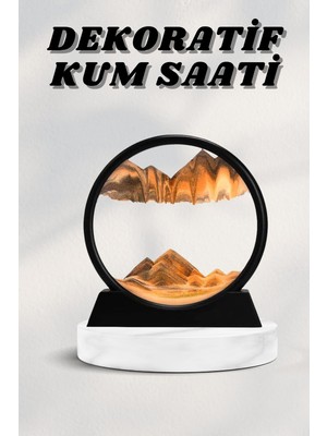 My Best Store 7 Inç Mavi Orta Boy Dekoratif Yuvarlak Şık Kum Tablosu Modern Dekoratif Süs - MY002R-7AWPE3