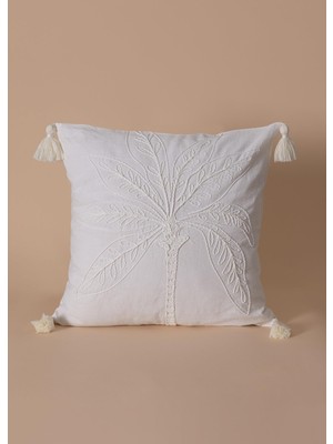 The Mia Püsküllü Kırlent Krem 45X45CM