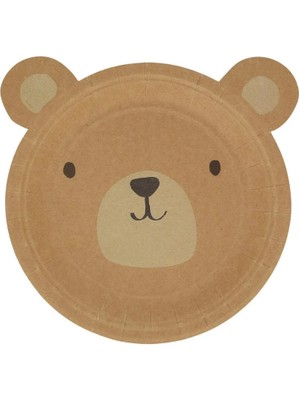 Meri Meri - Woodland Ayı Tabaklar - 8 Adet