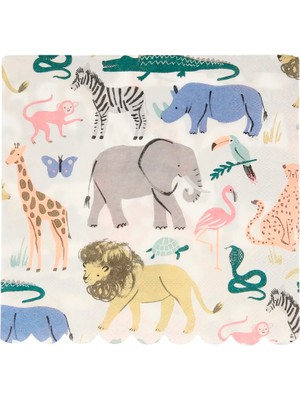 Meri Meri - Safari Napkins - Safari Peçete - L - 20'li