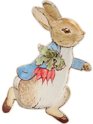 Meri Meri - Peter Rabbit Plates - Peter Rabbit Tabak - 12'li