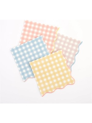 Meri Meri - Gingham Napkins - Damalı Peçeteler - L - 20'li