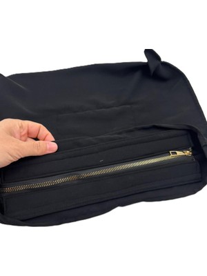 Angel Çanta Aksesuar 30X25 cm Dikilmiş Fermuarlı Astar Siyah Renk
