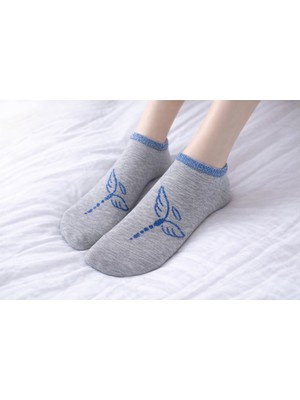 Gigi Giyim Kanat Işlemeli Kadın Patik Çorap