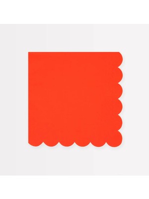 Meri Meri - Tomato Red Large Napkins - Domates Kırmızısı Peçeteler (L) (X16)